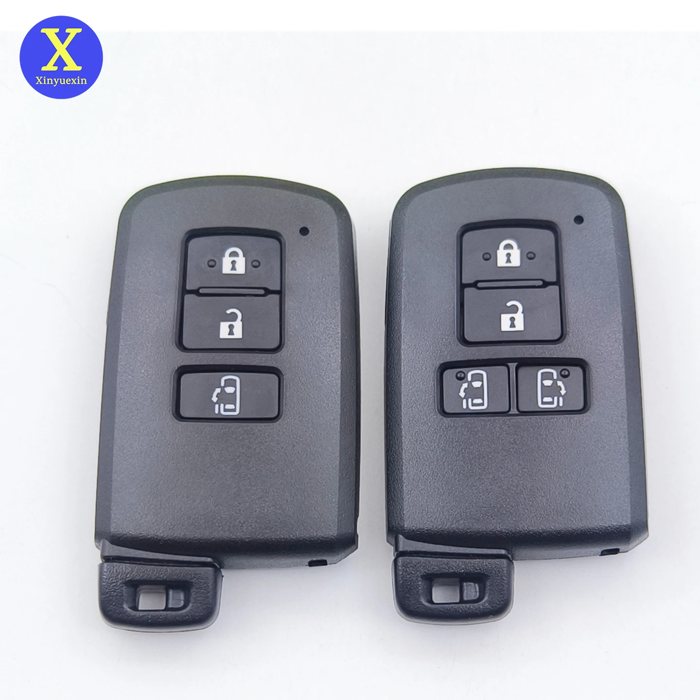 Xinyuexin Remote Key Shell Replacement for Toyota Sienta Alphard Noah Voxy Esquire Vellfire 3/4 Button Smart Key Case Keychain