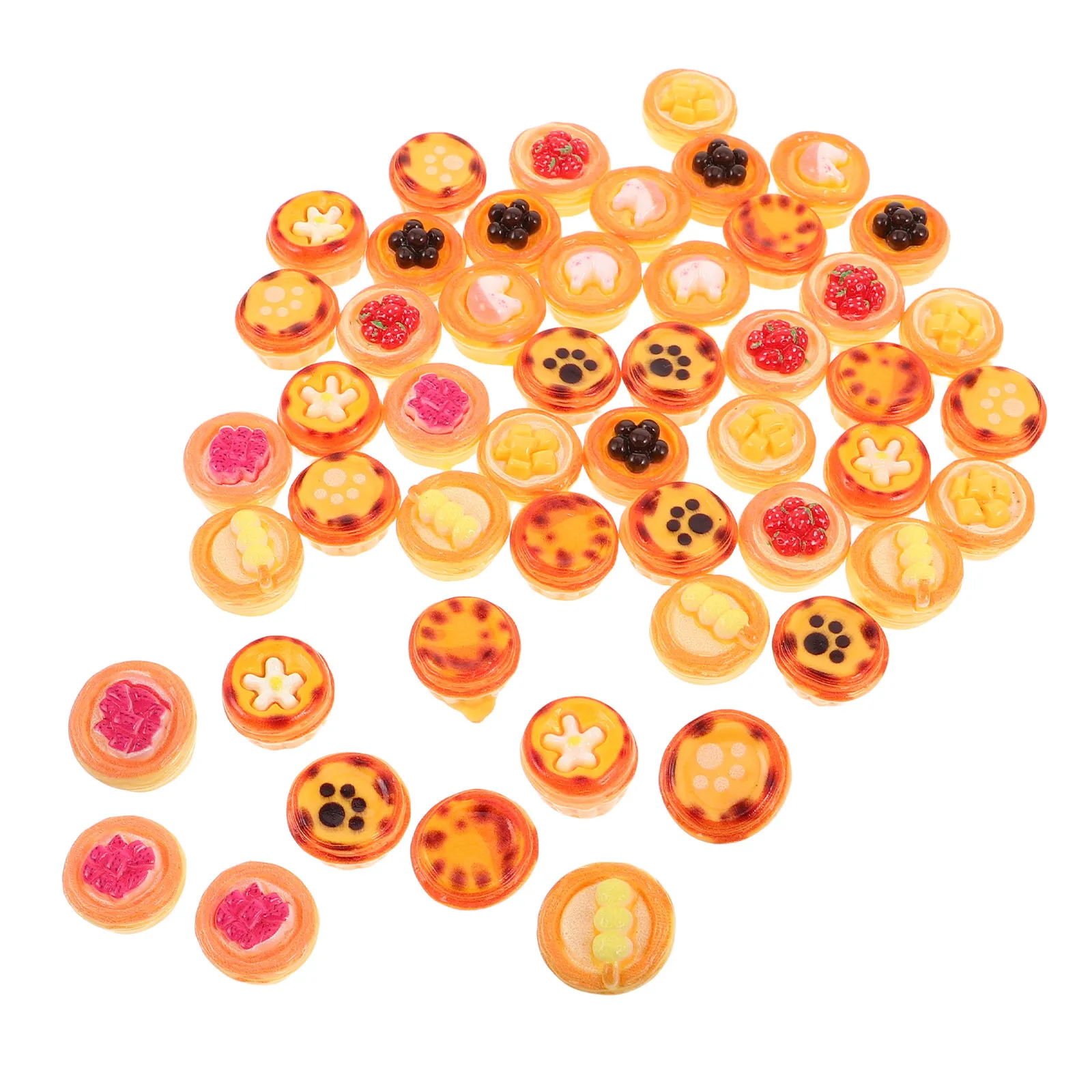 10Pcs Miniature Egg Tart Food Set Realistic Resin Dessert Props for Dollhouse Kitchen Accessories DIY Micro Landscape Decor