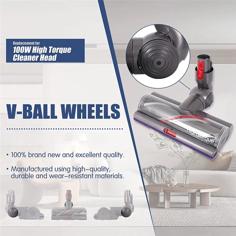 Ball Wheel for High Torque Cleaner Head Replacement for Dyson V10 V11 V15 Vacuum Cleaner 100W High Torque Ball Wheels