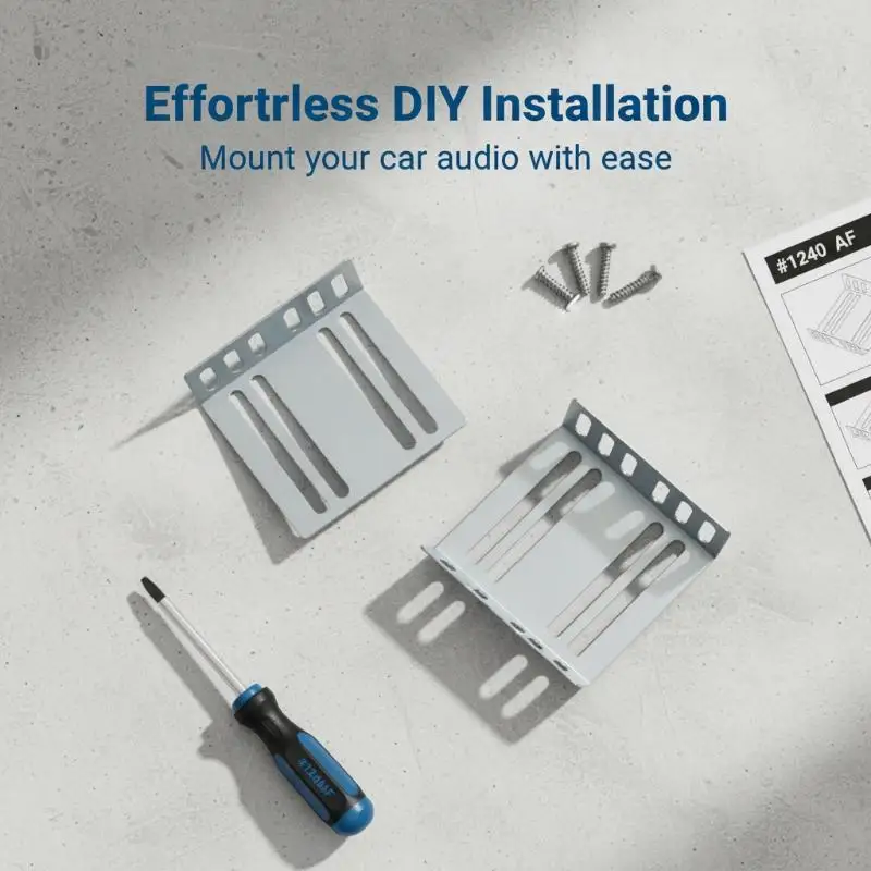 

Universal Double Din Car Radio Installation Kit MP5 Holder with Support Bracket 7 Inch Display Easy Car Audio Upgrade