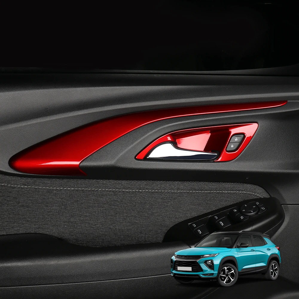 For Chevrolet Trailblazer 2021-2025 4pcs Inner Door Panel Stripe Door Bowl Handle Cover Trim   Interior Replacement LHD