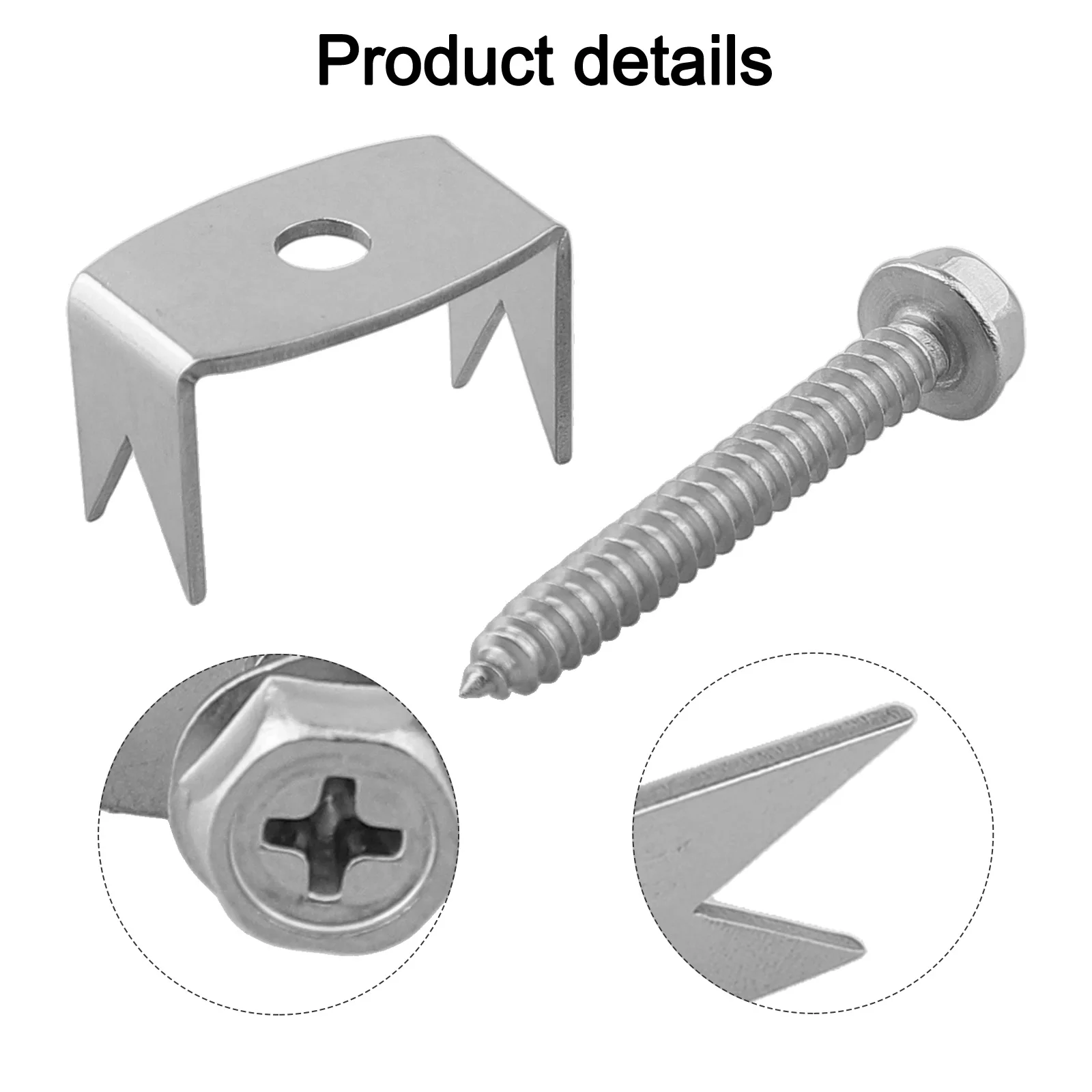 

304 Stainless Steel Fasteners 50PCS Fence Staples for Softwood and Woven Fences Easy Installation with Hex Adapter