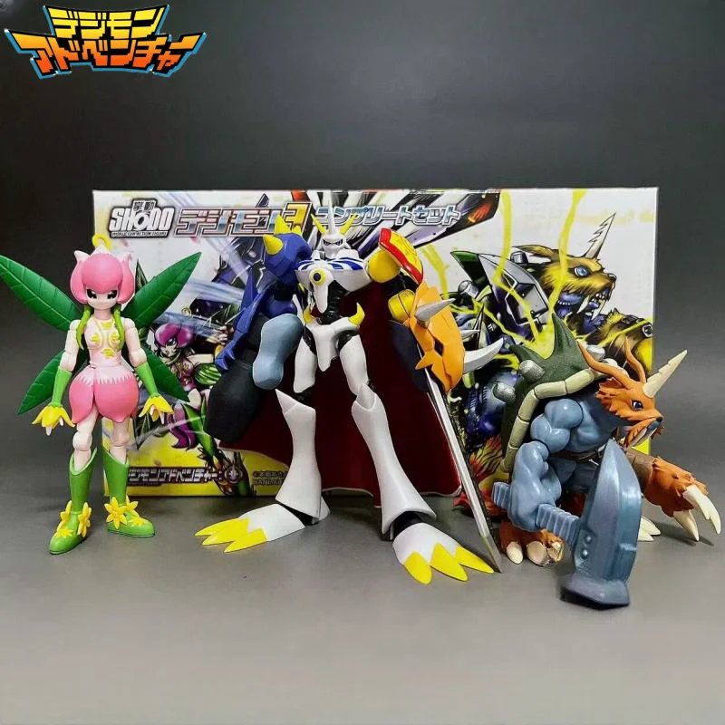 

Original Bandai Shokugan Shodo Digimon Adventure 3 "digimon Anime Doll Toys Gifts for Children Lilimon Zudomon Omegamon