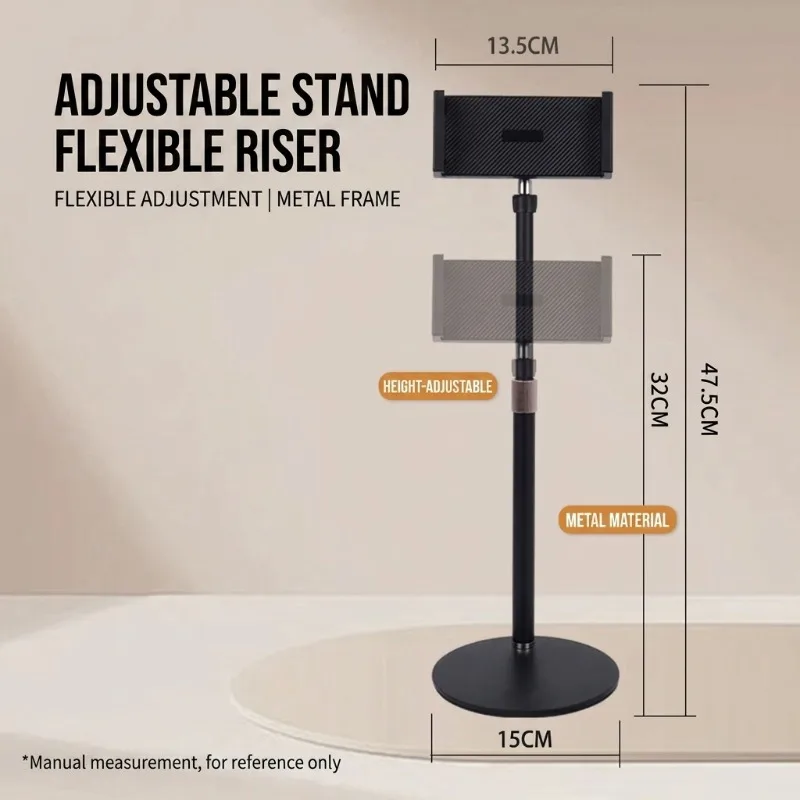 Metal Round Disk Lazy Bracket Desktop Stand for Phone Microphone Tablet Live Streaming Multi-Function  Holder Practical