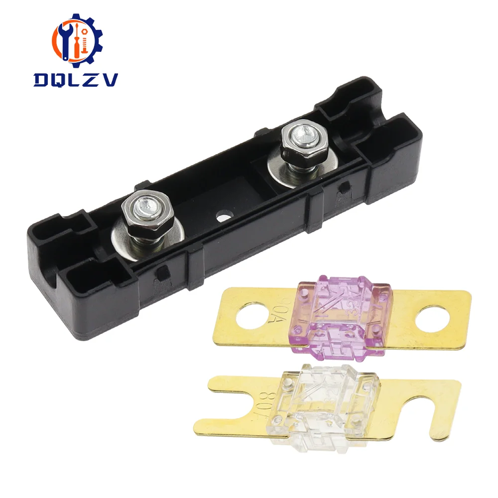 2PCS Automotive Fuse Box 1-Way Midi Fuse Holder Safety Plate Base Car Carrier Fuse Box Bolt Type 15A 20A 30A 50A 80A 100A 150A