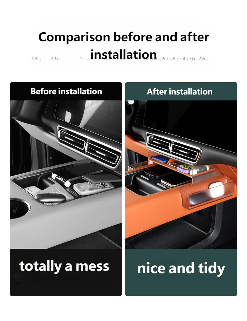 

Lixiang Auto 24 25 L678 L9 под органайзер на центральной консоли, многофункциональный ящик для хранения, внутренняя модификация лотка для безделушек для Li