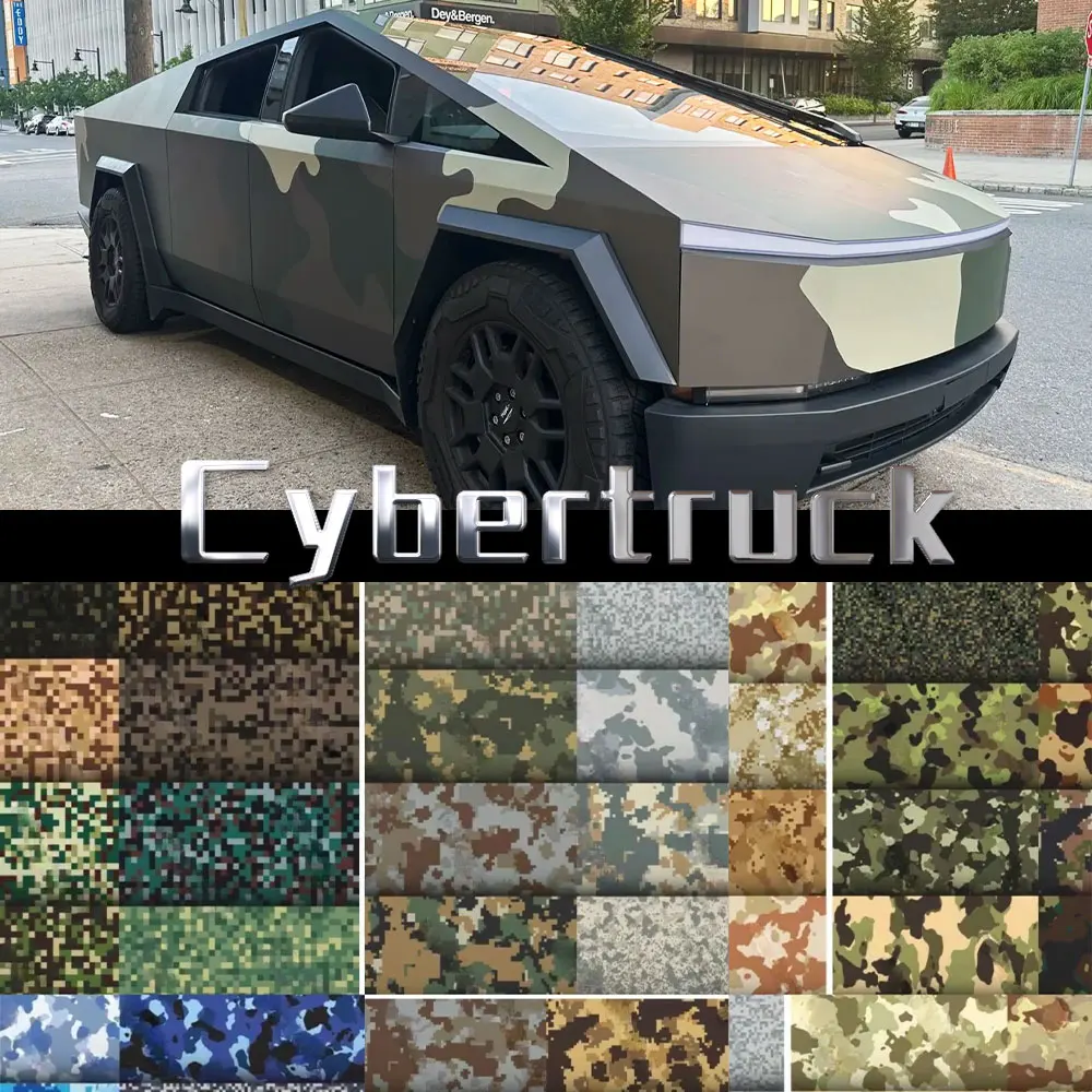 

PFCC автомобильная пленка для изменения цвета для Tesla Cybertruck 2024, ПВХ наклейка, виниловая пленка против царапин, автомобильные аксессуары для изменения цвета кузова