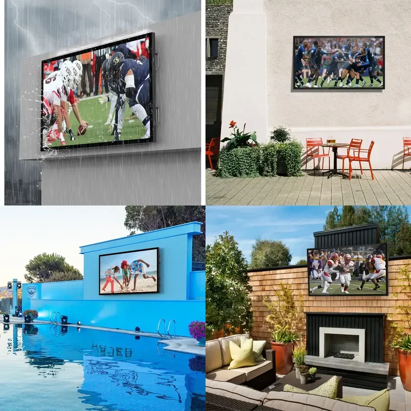 Outdoor Ultra Thin 55 Inch IP66 LCD Digital Signage Display for Retail Storefront Window Advertising
