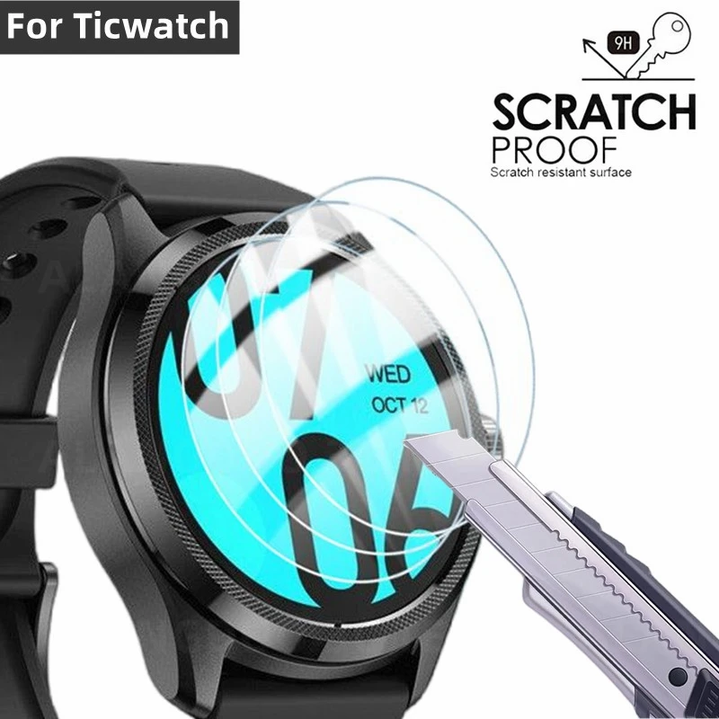 3PCS Protective Glass for TicWatch Pro 5 Full Cover Screen Protector Tempered Film for TicWatch Pro5 Smartwatch Accessories