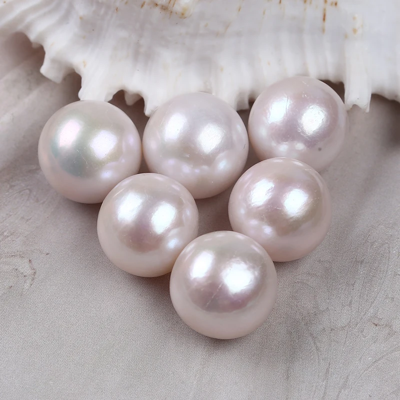 Natural White Color 13-14mm Round Edison Loose Pearls