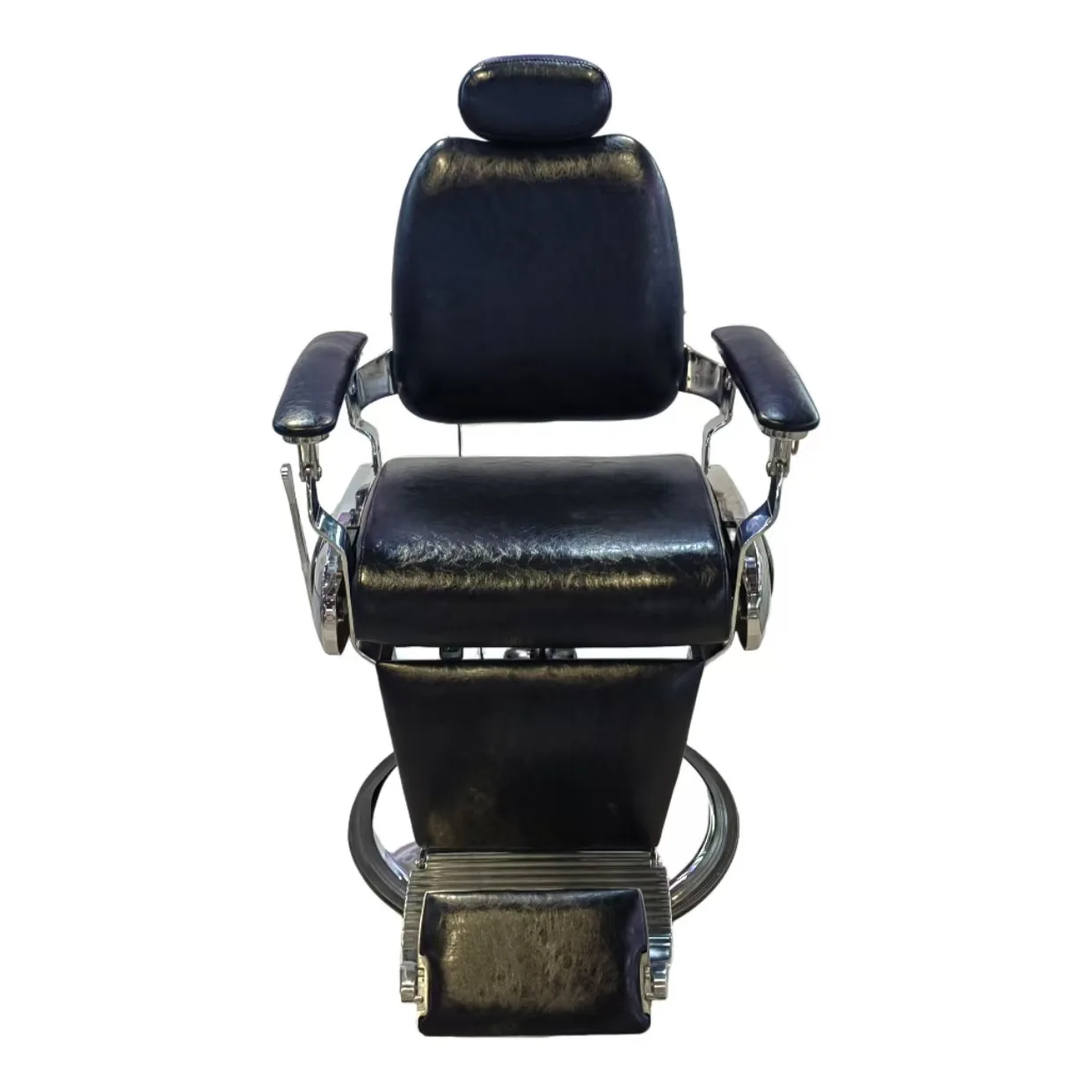 كرسي ريترو للعناية بالشعر برأس زيتي، كرسي كبير لصالونات الشعر، كرسي قابل للتعديل والمستلق مصمم خصيصًا لصالونات الشعر