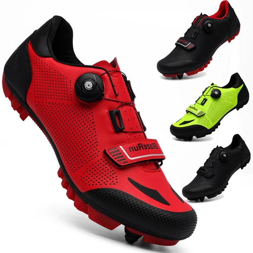 Zapatos de ciclismo, zapatillas de deporte para bicicleta, tacos antideslizantes, zapatos de ciclismo de montaña para hombre, calzado de carretera, zapatos de velocidad