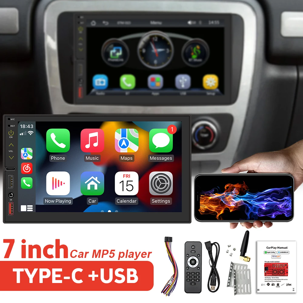 

GIVIFENI 2 din Car Radio 7 inch HD Autoradio Multimedia Player Touch Screen Auto audio Car Stereo MP5 Bluetooth USB TF FM Camera