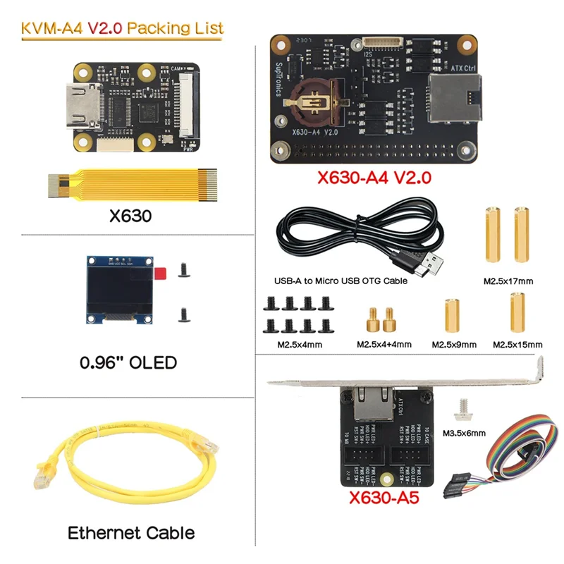 

Pikvm-A4 для Raspberry PI Zero 2 Вт, пульт дистанционного управления для управления и обслуживания сервера Overip — совместимый CSI