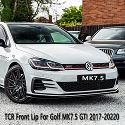 TCR Style Front Bumper Lip Spoiler for VW Golf MK7.5 Mk7 Facelift GTI 2017-2020 Car Front Bumper Lip Diffuser Splitter Bodykit