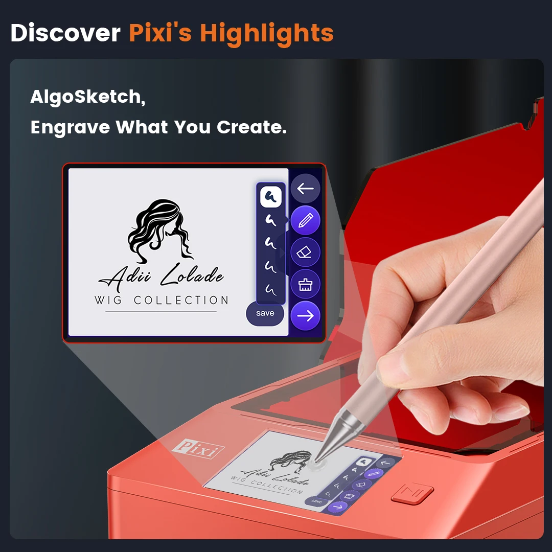 Algolaser Pixi 10W Commercial Laser Engraver for Granite, Metal - Industrial Engraving Machine with Software