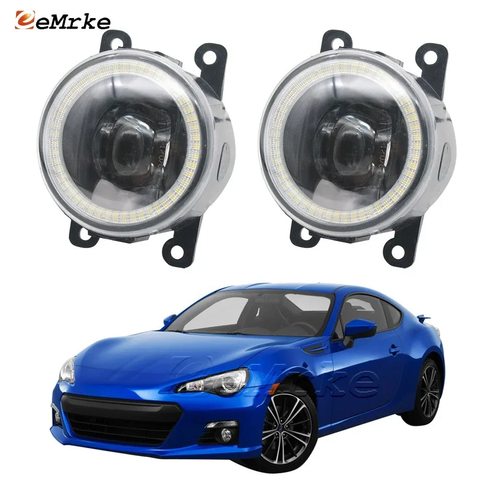 

LED Fog Lights Assembly + Angel Eye Ring for Subaru BRZ ZC/Z10 2013-2016 Daytime Running Lights Fog Lamp with Lens Front Car DRL