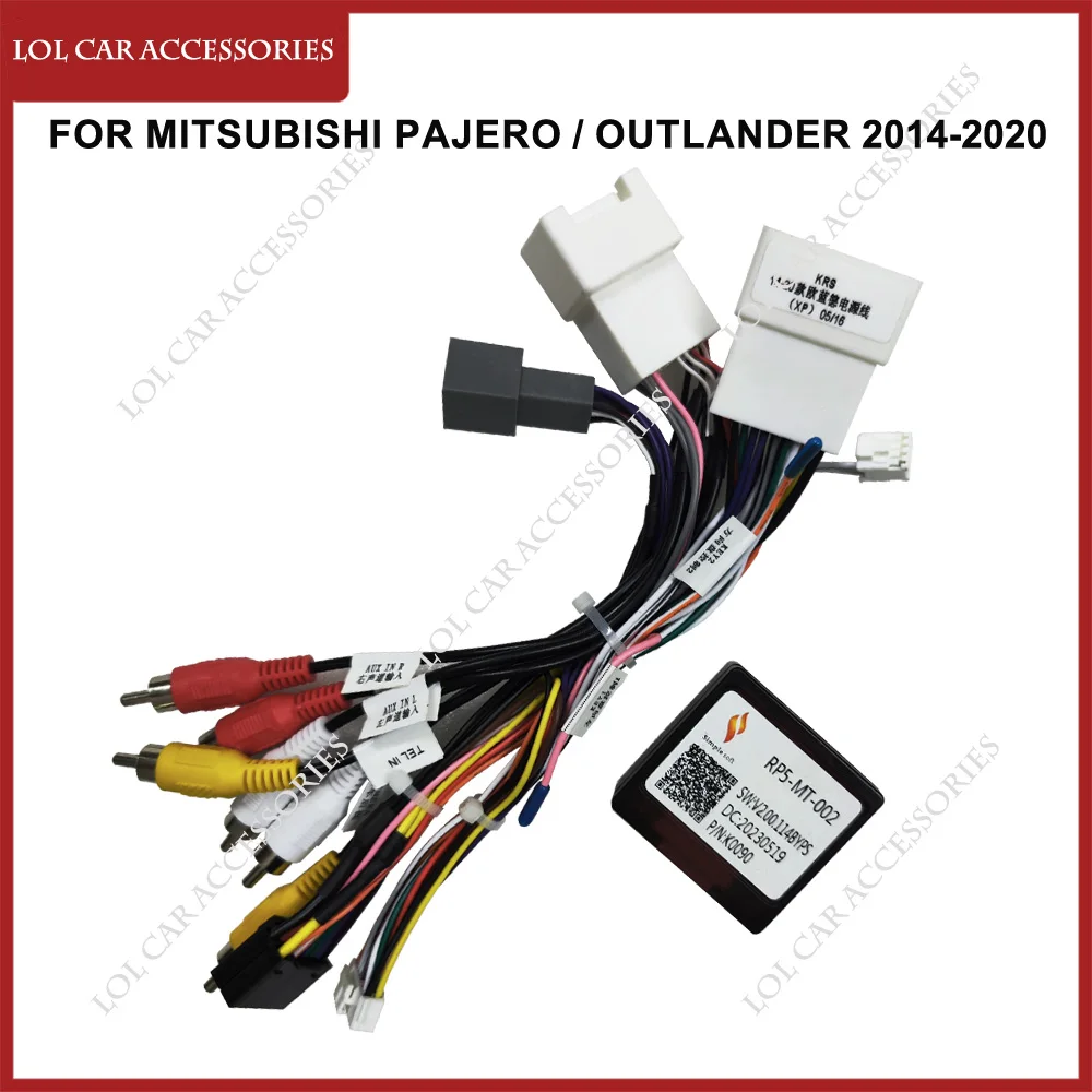 For Mitsubishi Pajero / Outlander 2014-2020 Car Radio GPS MP5 Player Android Power Cable Canbus Box Panel Frame Wiring Harness