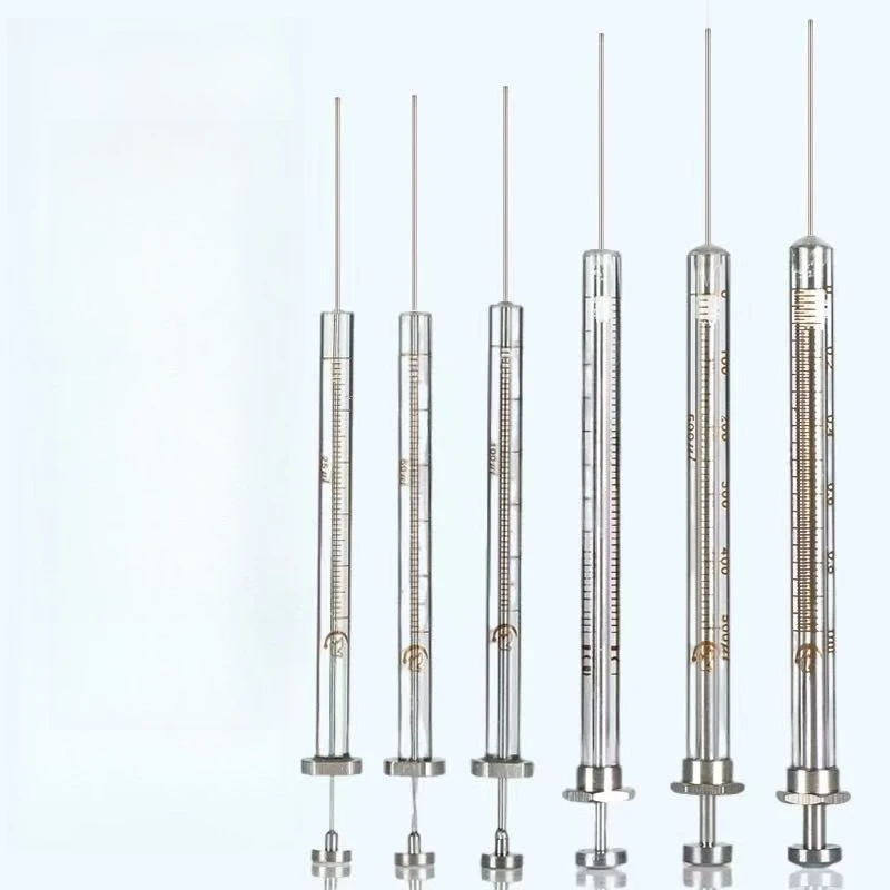 

1 Pc 0.5-1000μL Laboratory Micro Sampler, Liquid Phase Flat-Top Microliter Syringe Pipette, Laboratory Supplies