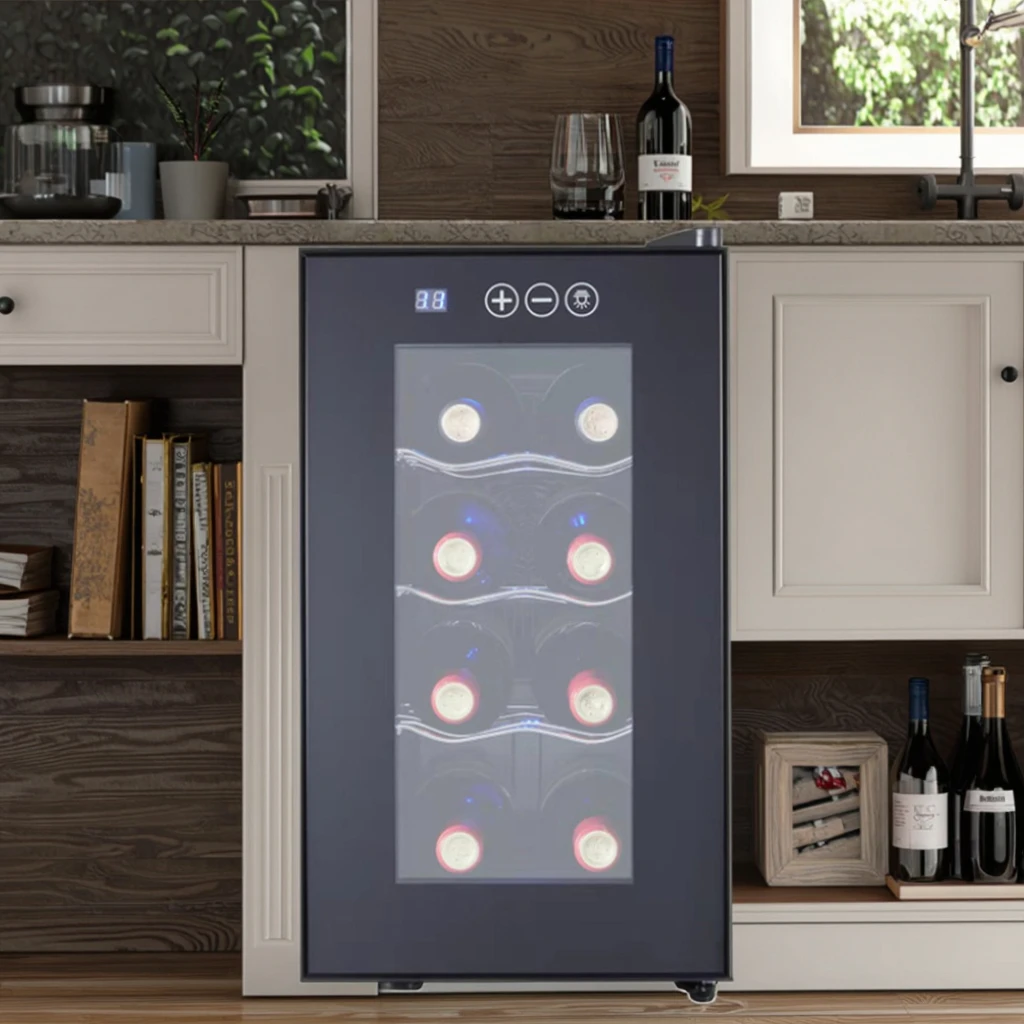 

Изготовленная на заказ система охлаждения винного погреба, охлаждаемый современный шкаф для винного бара для дома