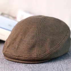 Retro Wool England Style Men Beret Hat Spring Autumn Casual Street Newsboy Wild Octagonal Driving Cabbie Cap Caps A-4