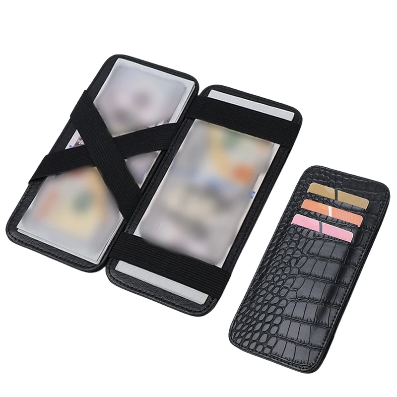 طويل التمساح طباعة المال كليب الرجال متعددة فتحة بولي Leather حافظة بطاقات جلدية منظمة وثائق السفر بلون المرأة المحفظة #2