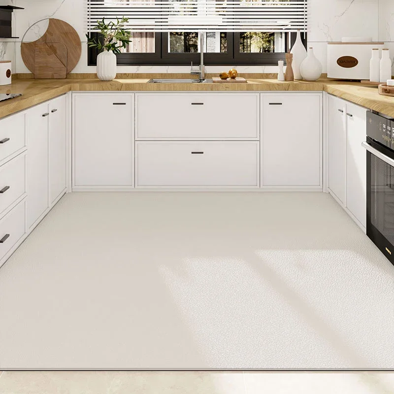 Carpet For Kitchen Floor Mats Waterproof Non-slip Area Rugs Solid Color Home Decoration White Rug oil-proof Alfombra De Cocina
