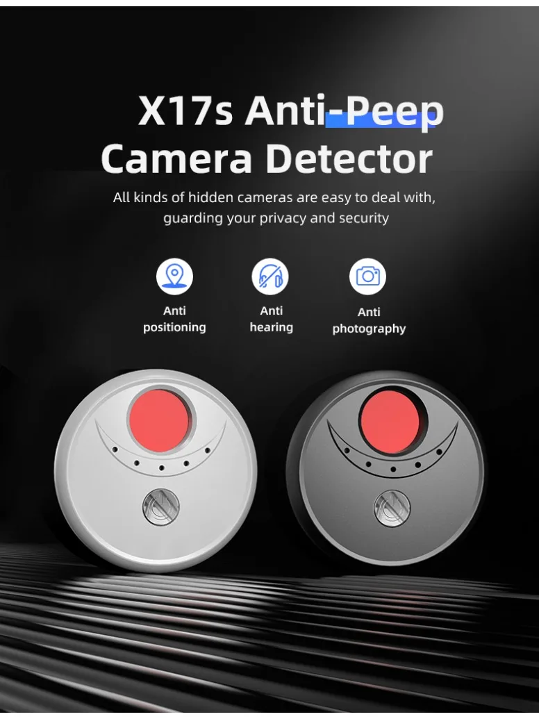 X17 Anti-Peeping Tracker Locator, Anti Candid Camera Detector, Segurança Proteção Alarme, Infrared Wireless Signal Positioning, Anti-Posicionamento