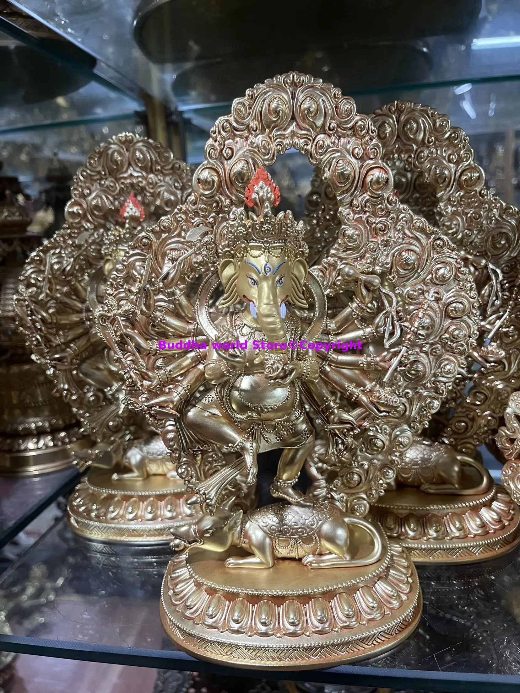 Wholesale buddha statue high grade rare buddha Elephant Trunk God of Wealth Ganesha Ganapat for Buddhist temple Monk worship