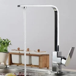 Kitchen Faucet Hot And Cold Water Mixer 360 Degree Rotating Vessel Sink Tap Deack Mounted for Kitchen