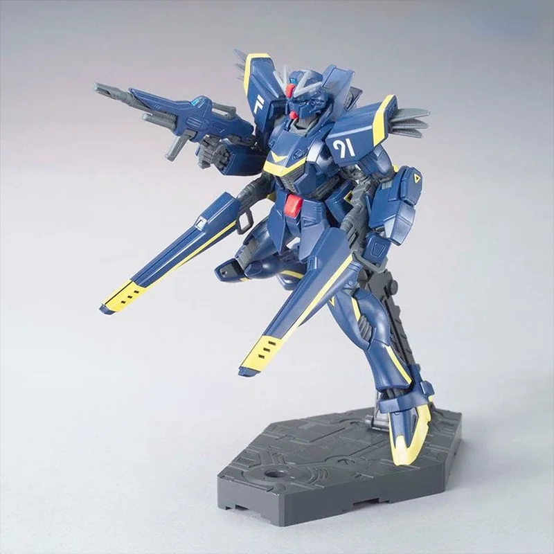 Bandai Genuine Gundam Kit HGUC 1/144 F91 Harrison Blue Collection Gunpla Anime Action Figure Assembled Model Toys For Children