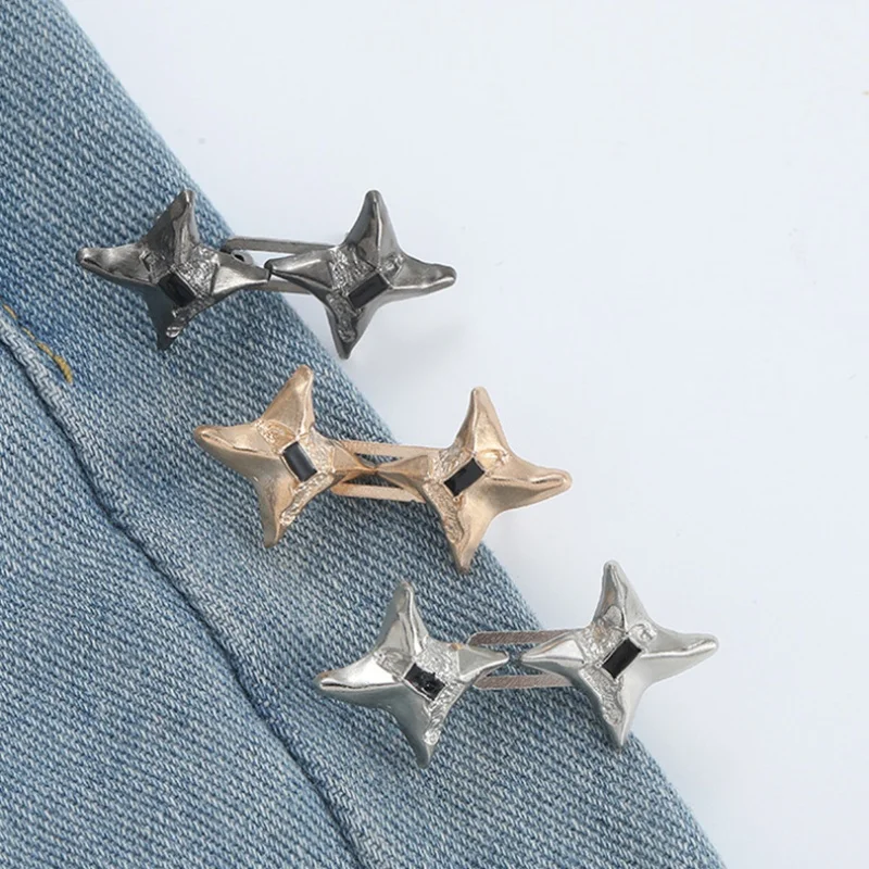 Adjustable Star Waist Tightener Clip - No Sew Jean Buttons for Women's Loose Jeans Skirts Dresses Fashion Waist Accessories Gift