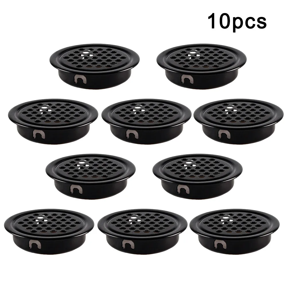 Armário de metal Armário Redondo Air Vent, Grill Cover, Ventilação de condutas, Peças para roupeiros, Sapateira, 10 Pcs, 19mm, 25mm, 29mm, 35mm, 53mm