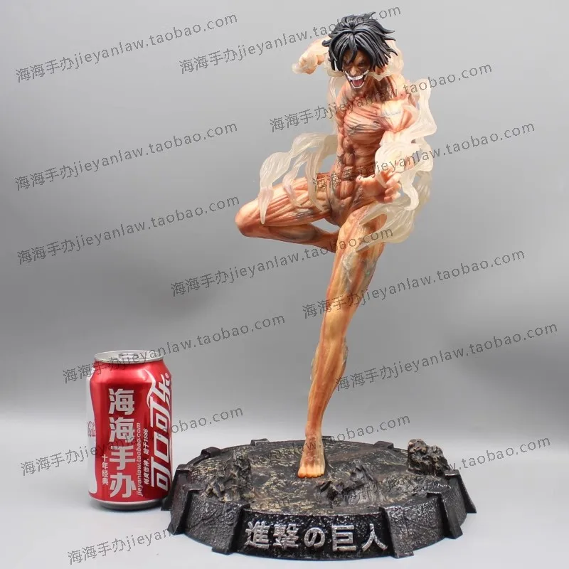 

38cm Anime Eren Jaeger Attack on Titan Action Figures Giant Kruger Figurine Japanese Model PVC Collection Statue Toys Gifts