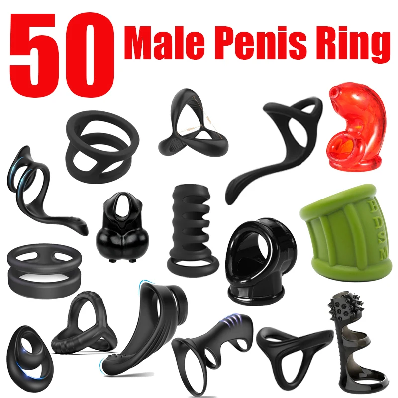 Penis Rings Male Silicone Cock Ring Scrotum Bind Delay Ejaculation Sexy Erection Rings Couple Lover Sex Shop Sex Toys For Men