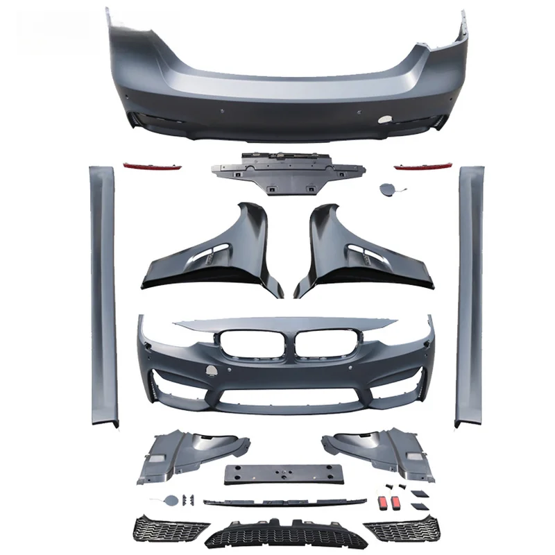 High Quality M3 Style Body Kit Front Rear Bumper Fender Side Skirts Fit For 3 Series F30 F35 2013-2019