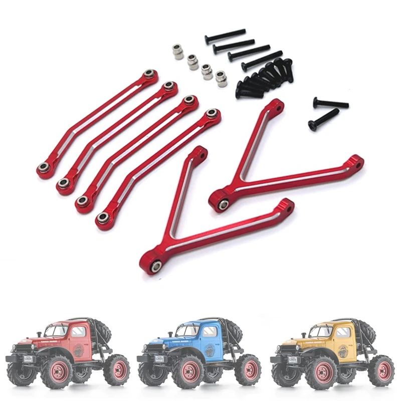 Metal Chassis Links Pull Rods, Tie Rods, RC Crawler Carro, Atualizações de Peças, Acessórios, FMS, FCX24, 1, 24