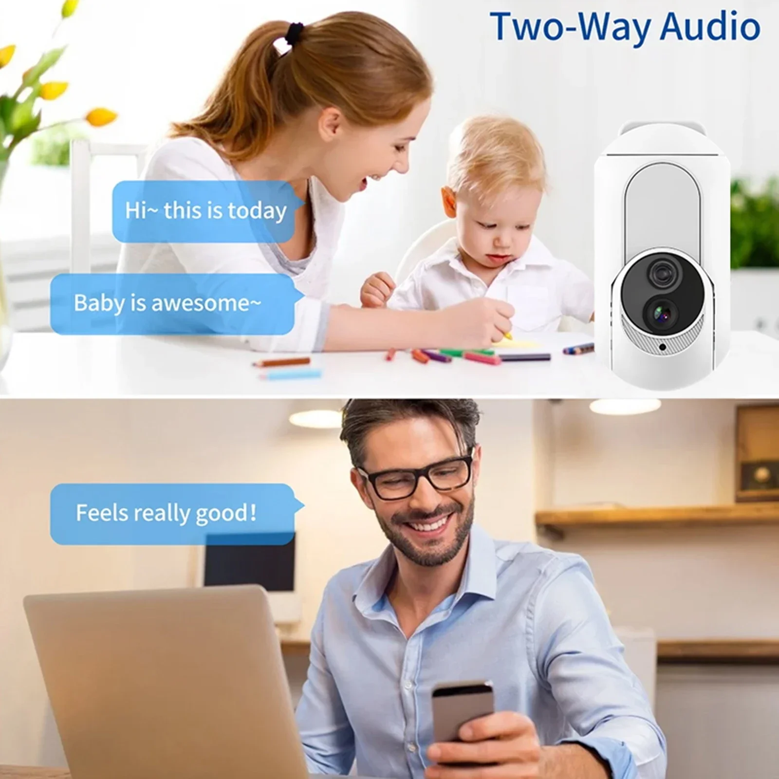 Smart Home Control Wifi 1080P Camera Plug In Wall Home Security Protection Hd Night Vision Audio bidirezionale Baby Care Watch In qualsiasi momento