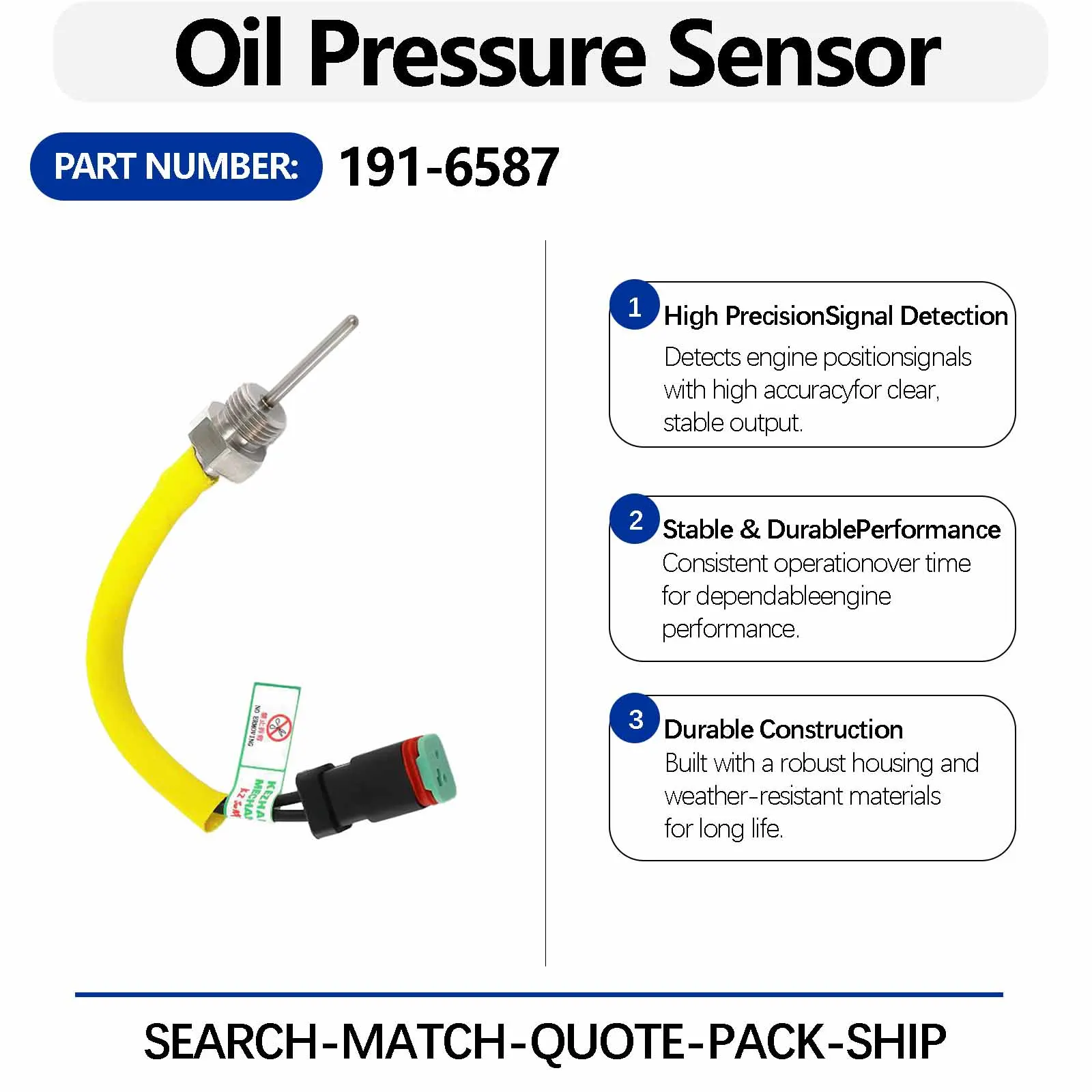 HM-A50062 Oil Pressure Sensor For Caterpillar E325C E322 E330C Caterpillar E325C E322 E330C