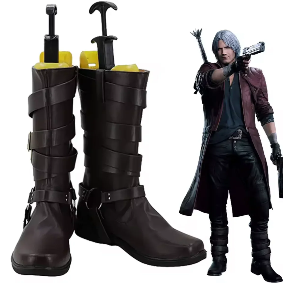 

Dante Cosplay Anime Game DMC 5 Cosplay Shoes Halloween Cosplay Prop Dante Custom Made Boots