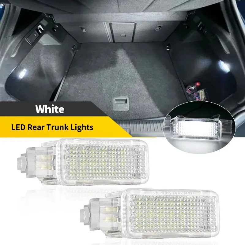 2PC LED Car Trunk Light Auto Boot Interior Lamp For VW Golf 4/5/6 Tiguan Passat/Jetta 987 Boxster Cayman 997 911 Carrera Cayenne
