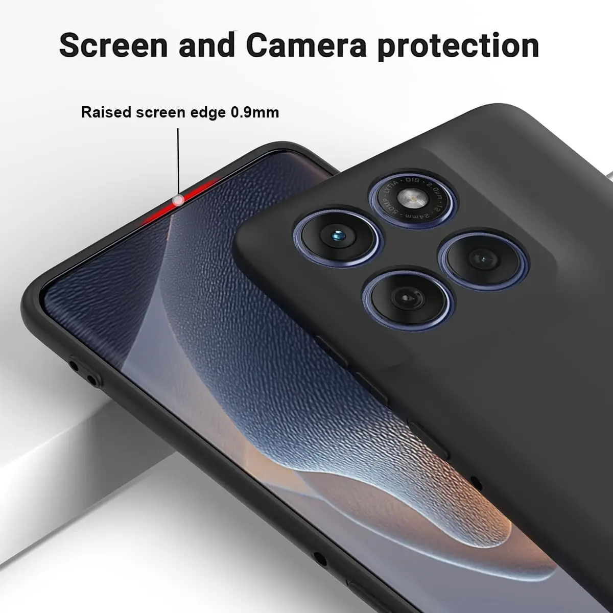 Modische Einfarbige Stoßfeste Schutzhülle aus Flüssigsilikon für Moto G86 G56 G85 G35 G84 G54 G34 G24 G14 G04 – Detail 5