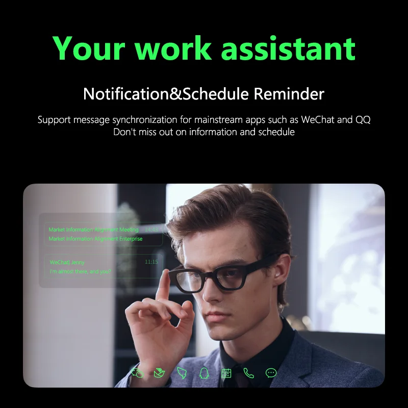 Inmo Go-gafas inteligentes AR, lentes reales, inalámbricas, ultraligeras, AI Assistant, traductor