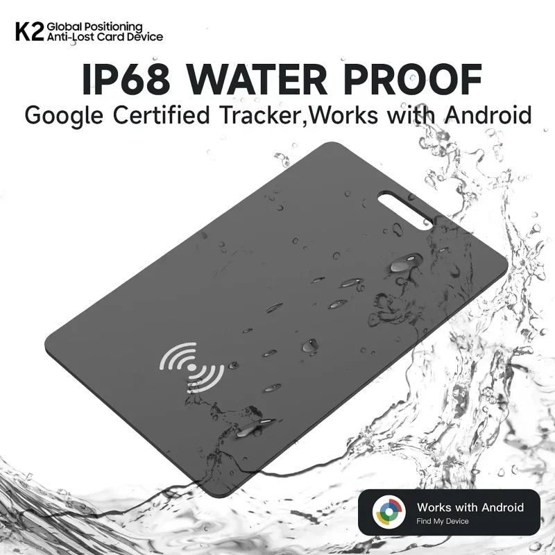 GPS Smart Tag Wallet Anti-loss Card Android Location Tracking Work With Google Find My App Bluetooth Device Wireless Charge Find