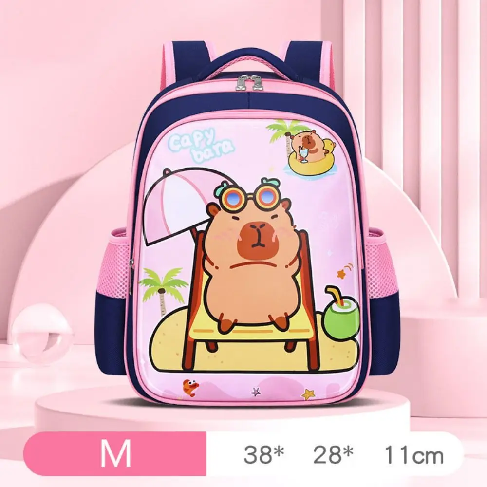Cute Cartoon Capybara Children's Backpack Waterproof Pattern Shoulder Bags Large Capacity School Bags Student