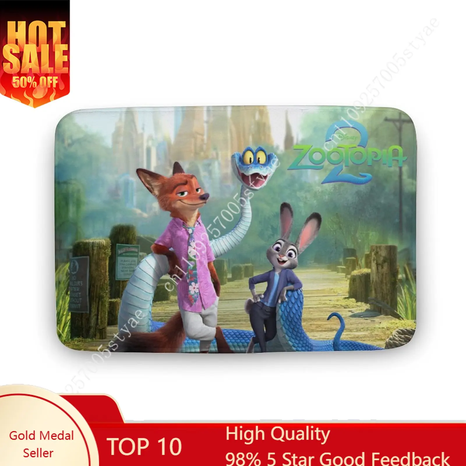 

Zootopia 2 Doormat Disney Cartoon Rug Floor Mats Welcome Porch Home Holiday Party Decor Carpet Gift Custom Non Slip Rugs Cosplay