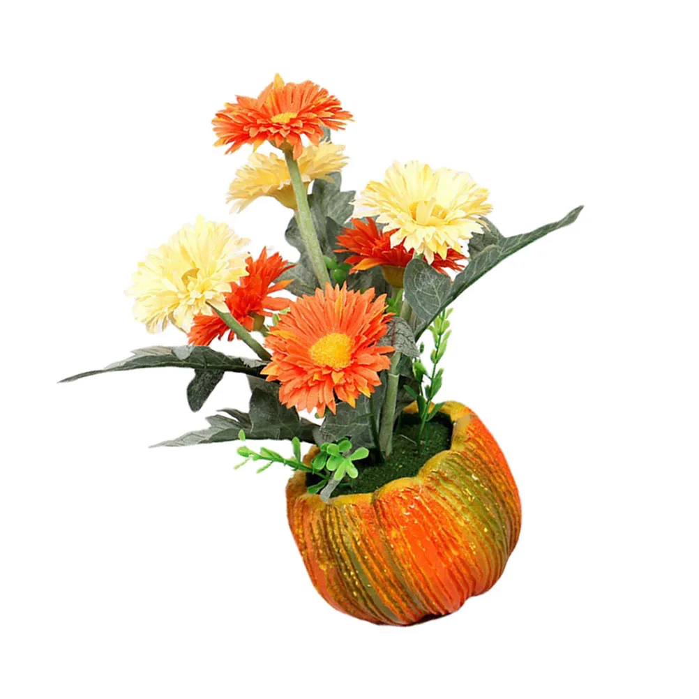 

Faux Plant Simulated Ornaments Desktop Display Artificial Plants Indoor Flower Bonsai Decoration Orange Mother