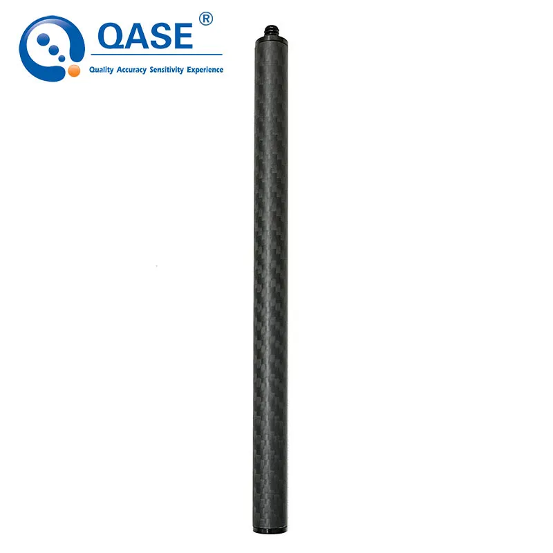 Black Carbon Fiber Rod Pole Dia 12mm 14mm With M10 3/8 1/4 Screw Outdoor Camping Lamp Post High-strength Extension Pole 1PCS