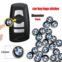 11/14MM 3D Aluminum Car Key Shell Stickers For BMW M M1 M2 M3 F32 E52 E53 E60 E90 E91 E92 E93 F01 F30 Auto Key Remote Fob Decals