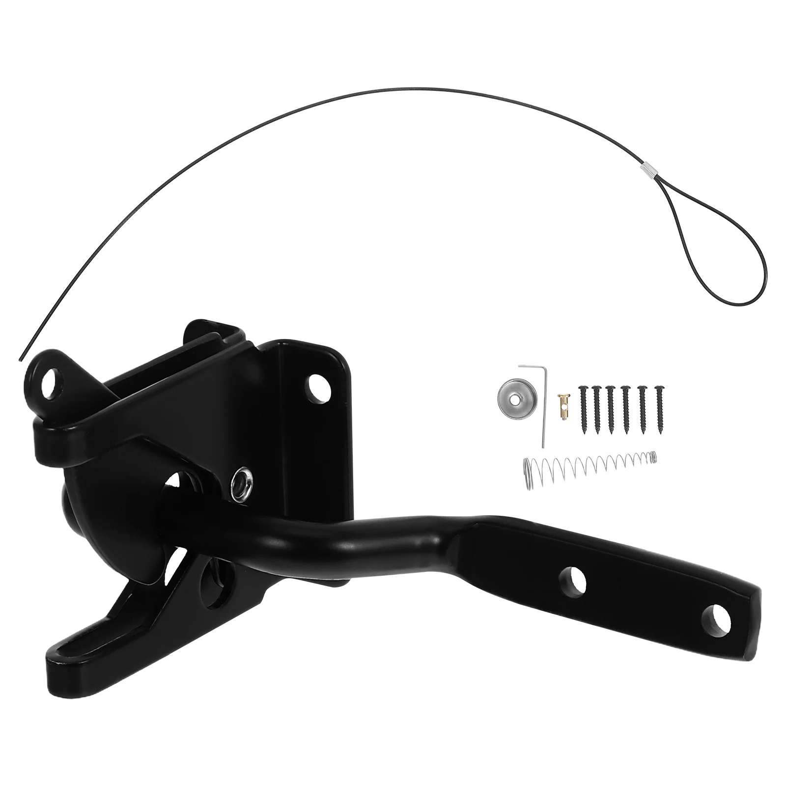 

Heavy Duty Fence Gate Lock Spring Loaded Carbon Steel Self Locking Latch For Outdoor Wooden Doors Garden Gates Chicken Coop